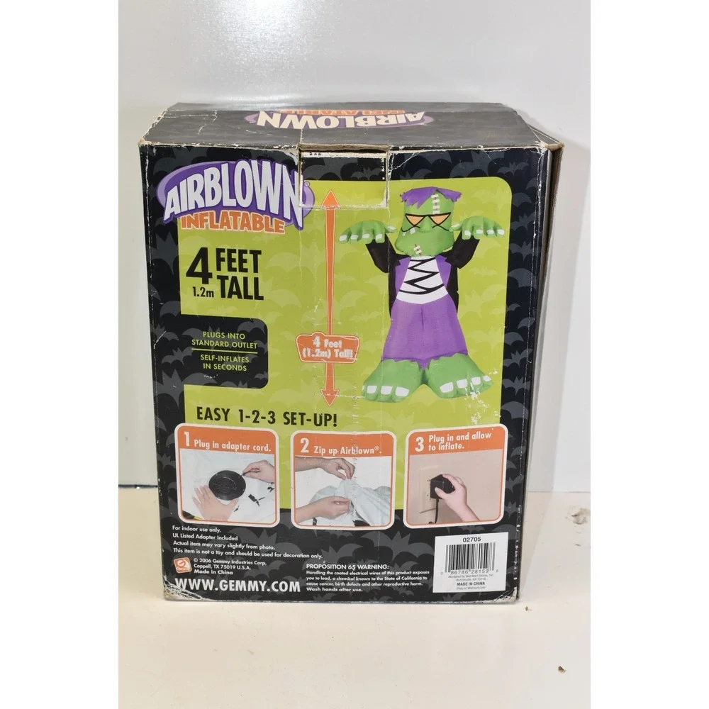 Gemmy Airblown Inflatable Frankenstein Monster 4 Foot Indoor Use Halloween 2006